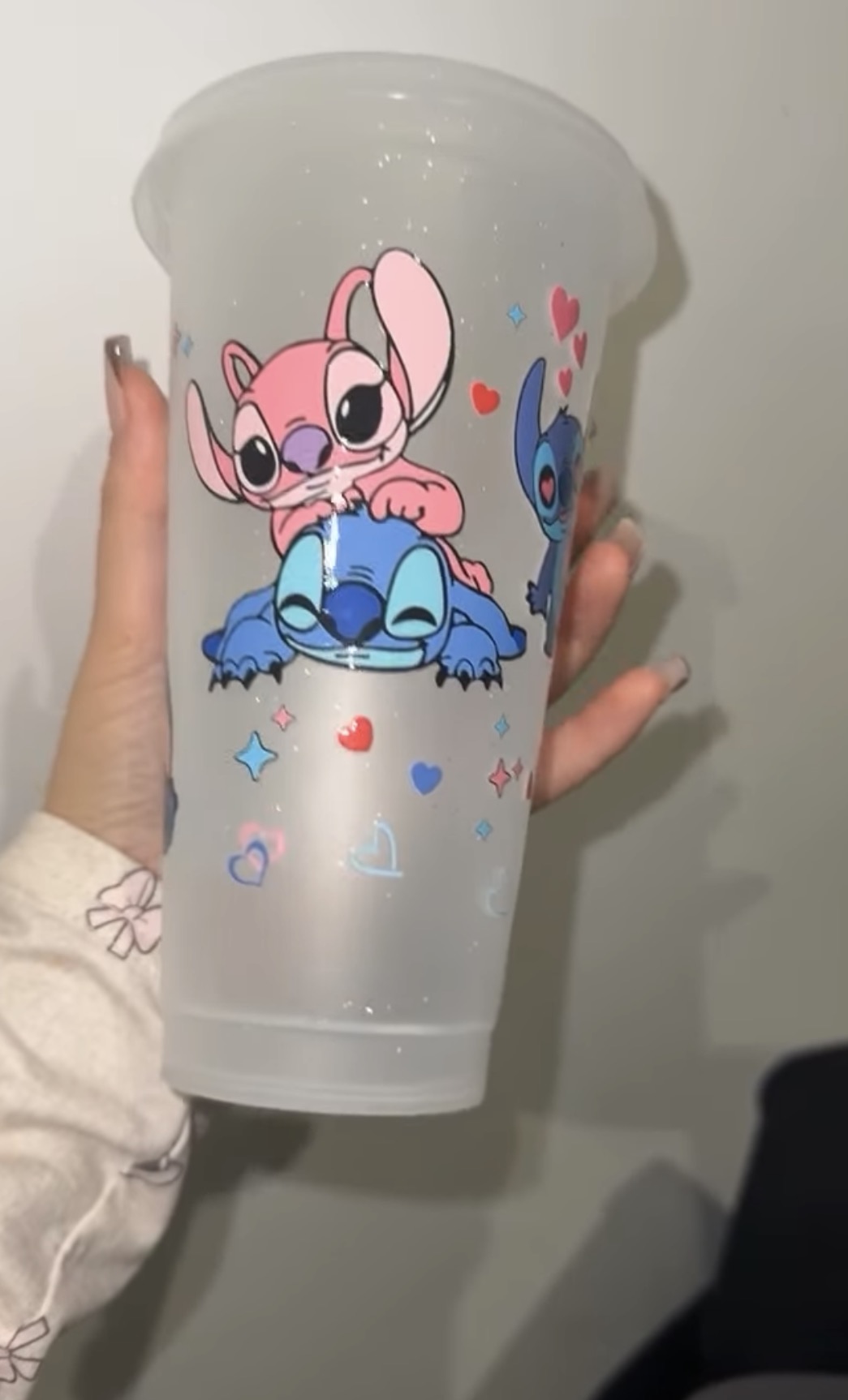 Stitch & Angel cold cup